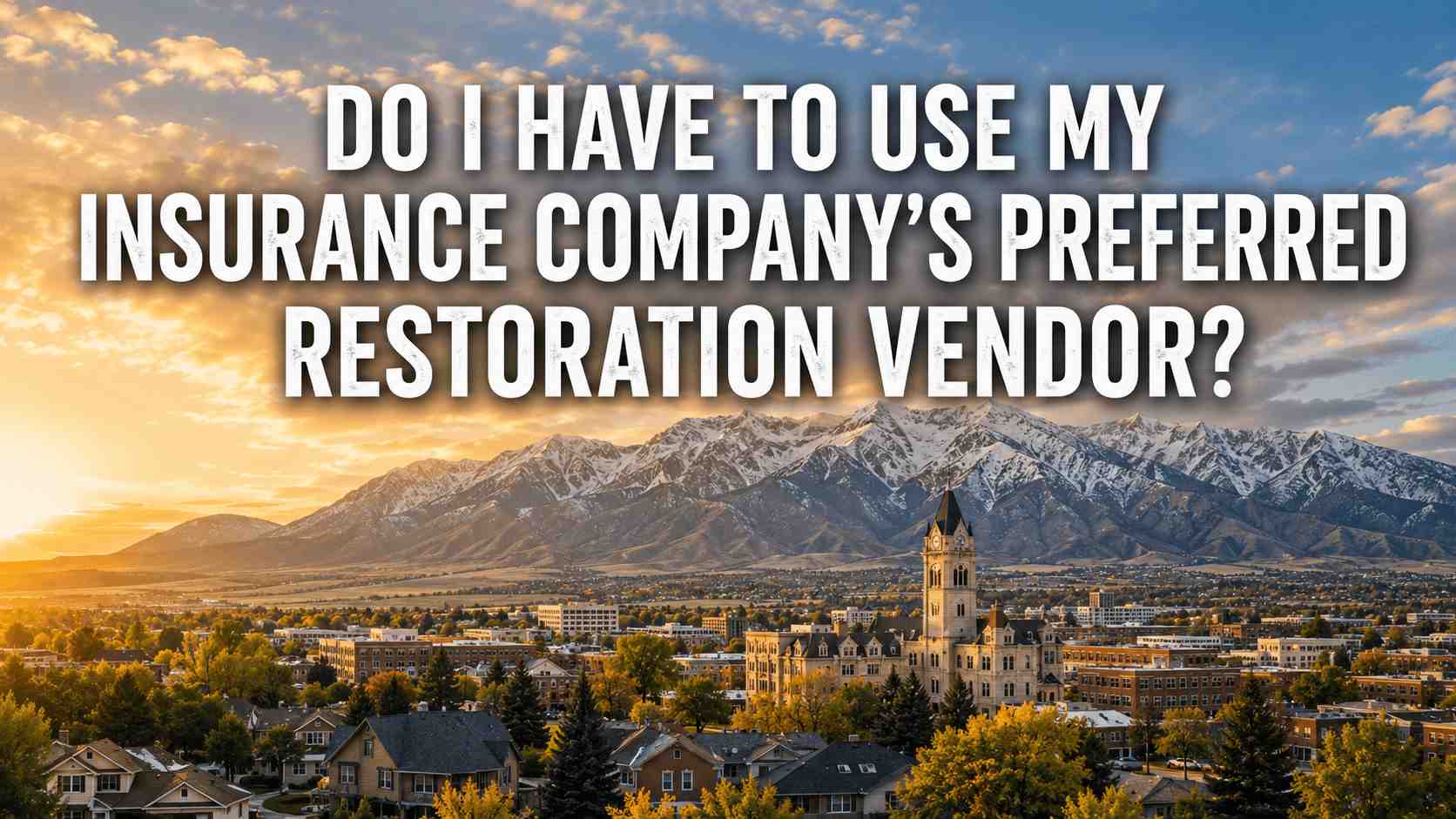Do I Have to Use My Insurance Company’s Preferred Restoration Vendor? Do I Have to Use My Insurance Company’s Preferred Restoration Vendor?