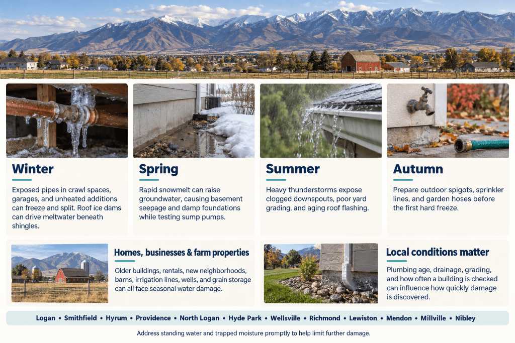 Water Damage Risks Through the Cache Valley Year