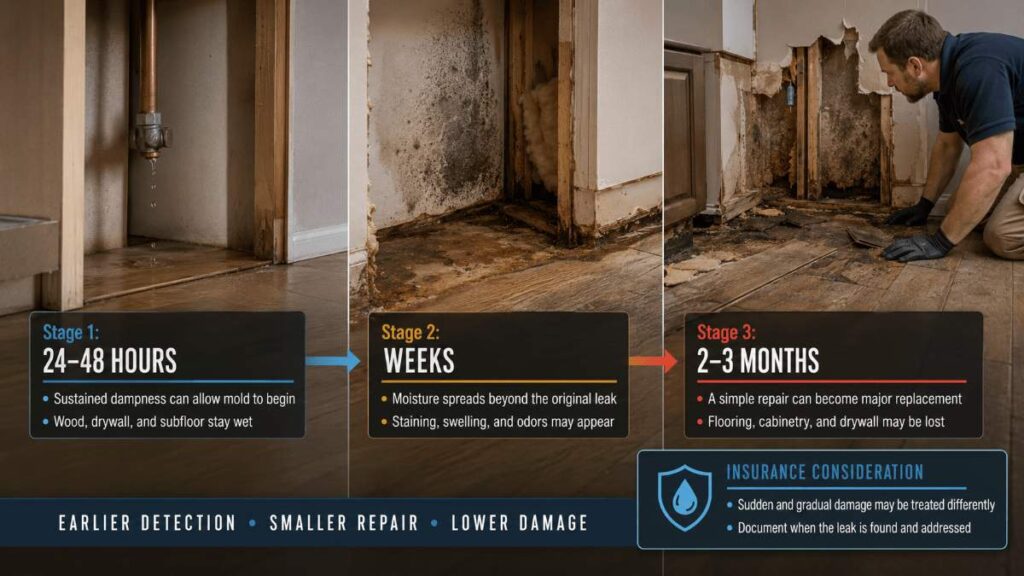 Why a Slow Leak Causes More Water Damage Than You Think