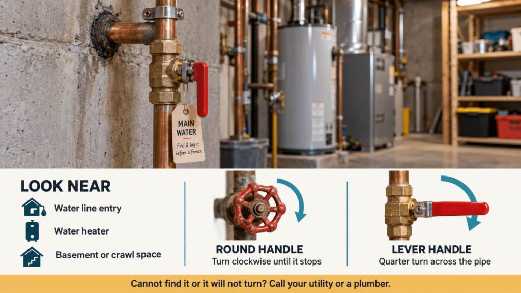 Where is your main water shut-off valve, and what if you cannot find it